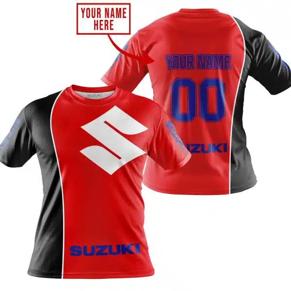 Limited Edition - Custom Name Motocrocss V2 - Suzuki - Red - Image 3