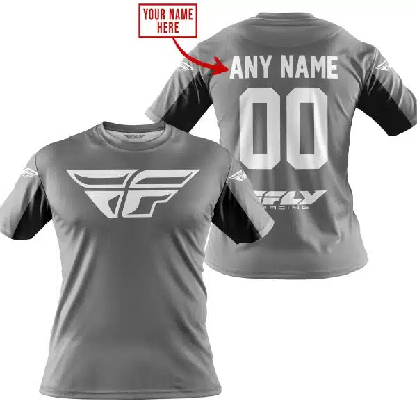 Custom Name Racing - Limited Edition - Fly Racing- Grey V2 - Image 4