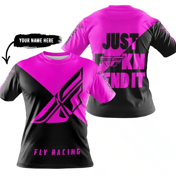 Just Fkcn Send It - 3d All Over Printed - Fly Racing Pink - Image 3