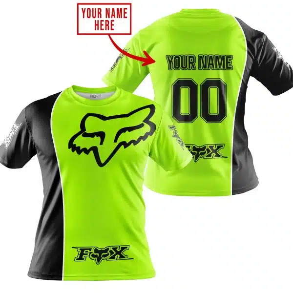 Limited Edition - Custom Name Motocrocss V2 - Fox Racing - Black Neon - Image 3
