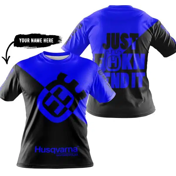 Just Fkcn Send It - 3d All Over Printed - Husqvarna Blue - Image 3