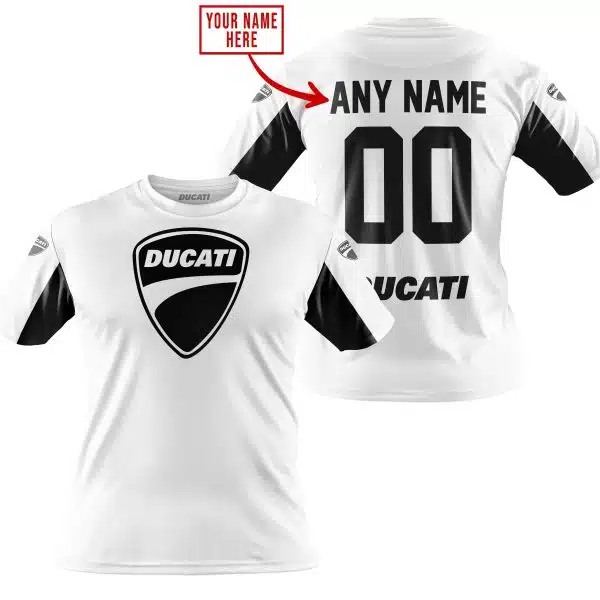 Custom Name Racing - Limited Edition - Ducati - White V2 - Image 4