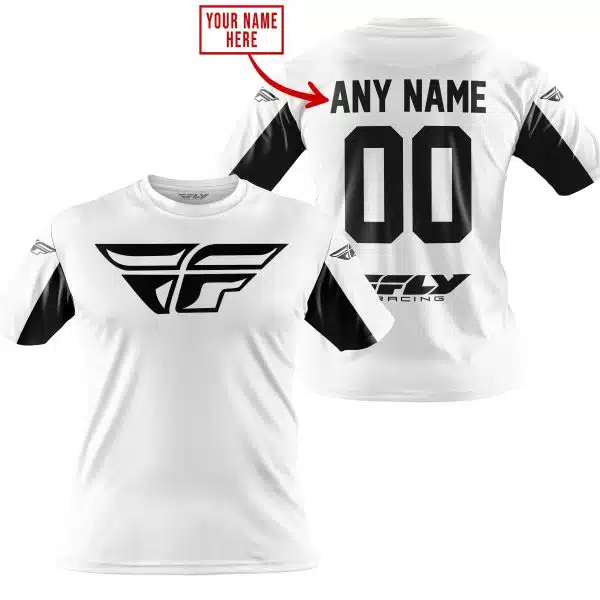Custom Name Racing - Limited Edition - Fly Racing- White V2 - Image 4