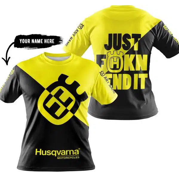 Just Fkcn Send It - 3d All Over Printed - Husqvarna Yellow - Image 3