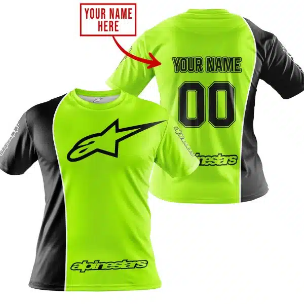 Limited Edition - Custom Name Motocrocss V2 - Alpinestars Black Neon - Image 3