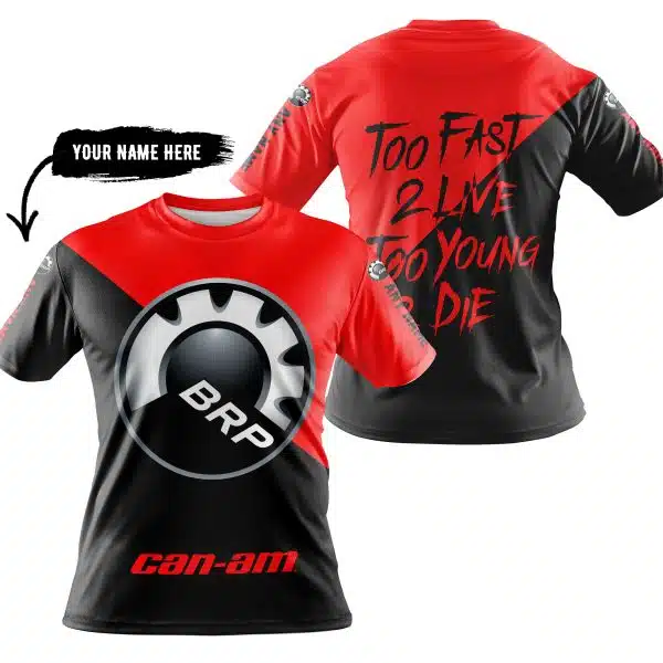 Too Fast To Live Too Young To Die - 3d All Over Printed - Can Am Red - Image 3