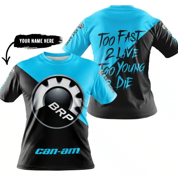 Too Fast To Live Too Young To Die - 3d All Over Printed - Can Am Sky Blue - Image 3
