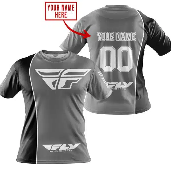 Limited Edition - Custom Name Motocrocss V2 - Fly Racing Grey - Image 3