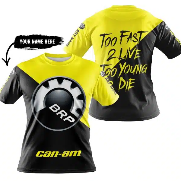 Too Fast To Live Too Young To Die - 3d All Over Printed - Can Am Yellow - Image 3