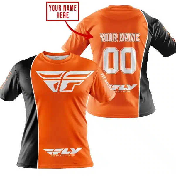 Limited Edition - Custom Name Motocrocss V2 - Fly Racing Orange - Image 3