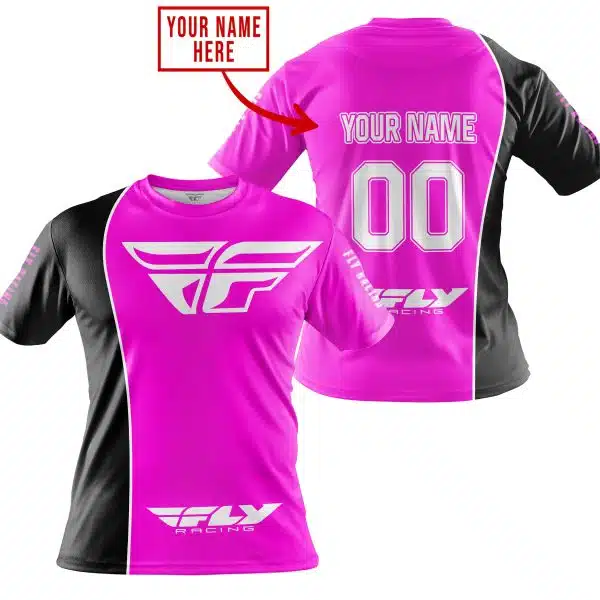 Limited Edition - Custom Name Motocrocss V2 - Fly Racing Pink - Image 3