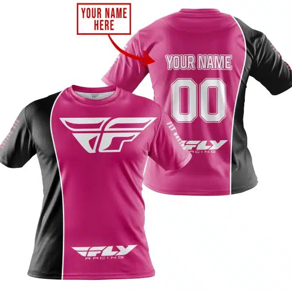 Limited Edition - Custom Name Motocrocss V2 - Fly Racing Pink 1 - Image 3