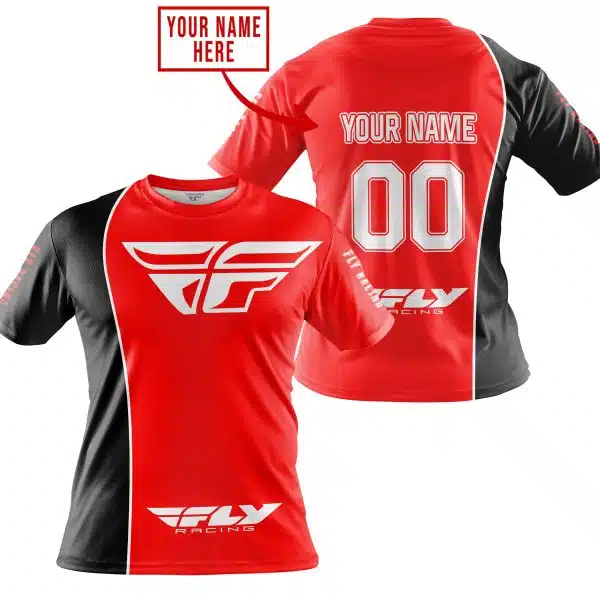 Limited Edition - Custom Name Motocrocss V2 - Fly Racing Red - Image 3