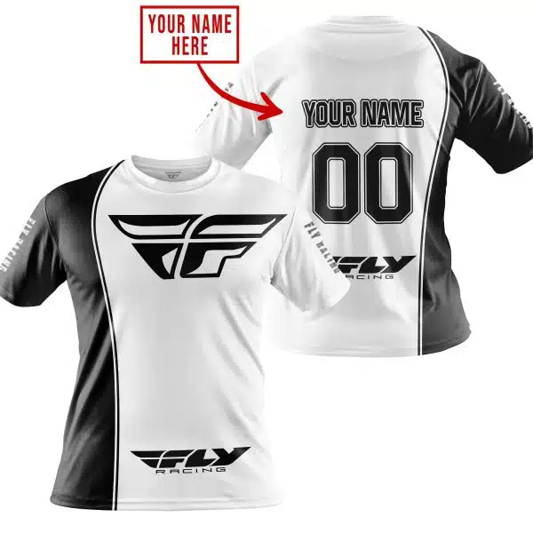 Limited Edition - Custom Name Motocrocss V2 - Fly Racing White - Image 3