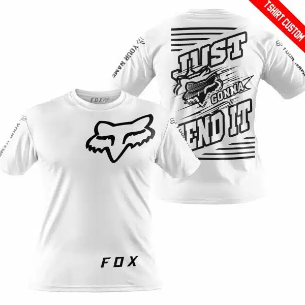 Premium Just Fckn Gonna Send It – Custom Name – Fox – White - Image 4