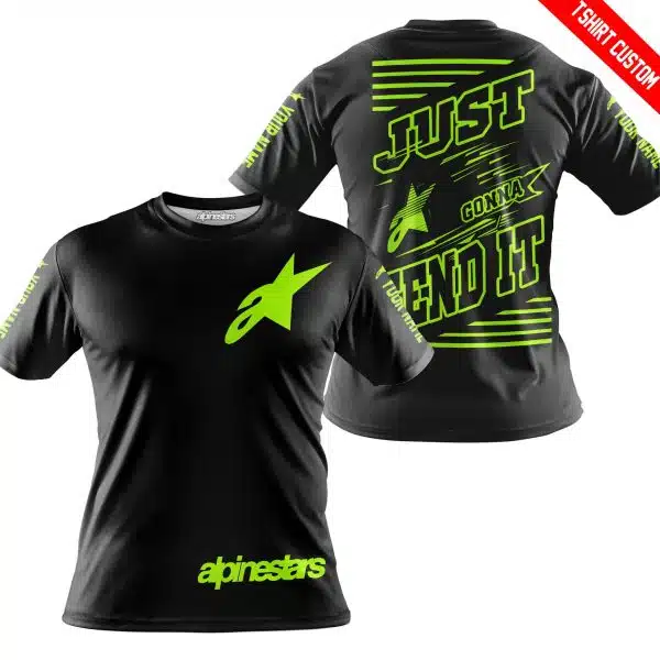 Premium Just Fckn Gonna Send It - Custom Name - Alpinestars - Neon Black - Image 7