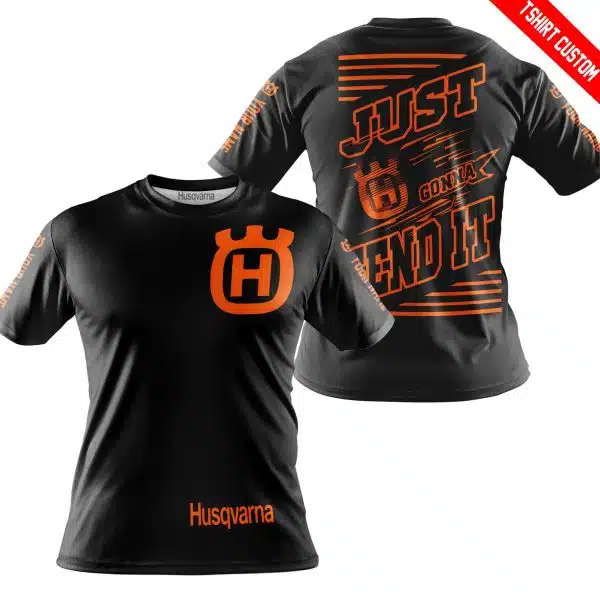 Premium Just Fckn Gonna Send It - Custom Name - Husqvarna - Orange Black - Image 7