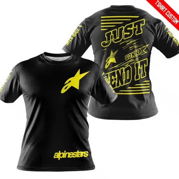 Premium Just Fckn Gonna Send It - Custom Name - Alpinestars - Yellow Black - Image 7