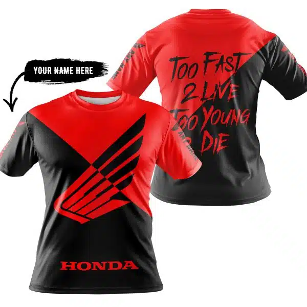 Too Fast To Live Too Young To Die - 3d All Over Printed - Honda - Image 3