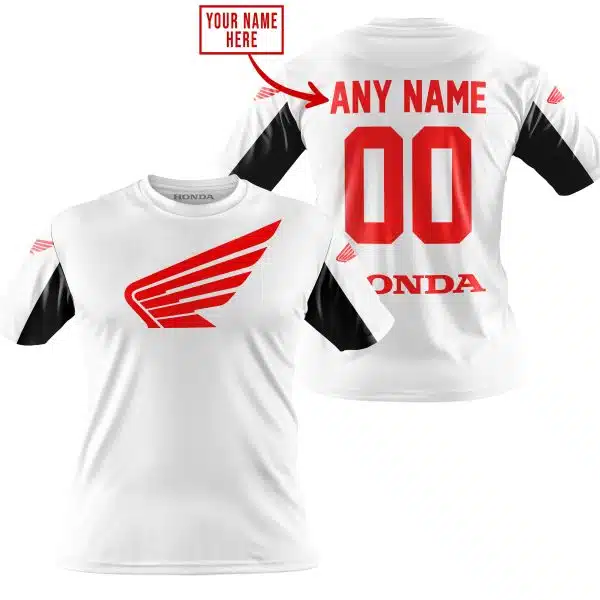 Custom Name Racing - Limited Edition - Honda - White V2 - Image 3