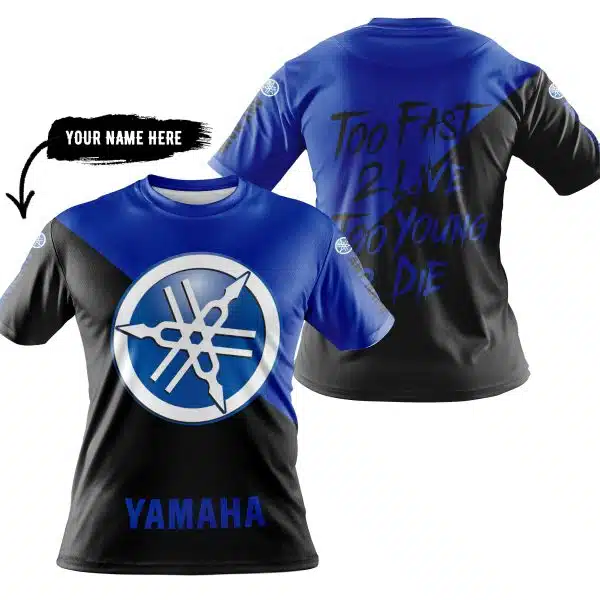 Too Fast To Live Too Young To Die - 3d All Over Printed - Yamaha - Blue - Image 3