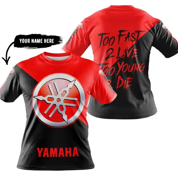 Too Fast To Live Too Young To Die - 3d All Over Printed - Yamaha - Red - Image 3