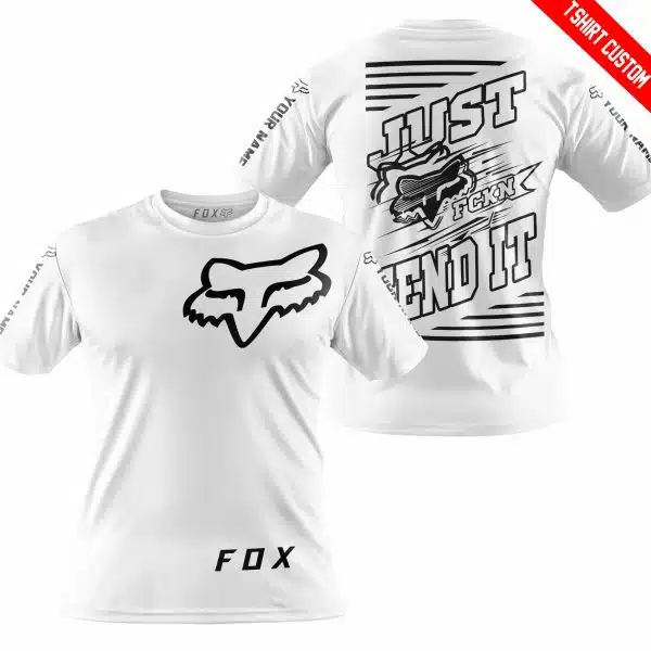 Premium Just Fckn Gonna Send It – Custom Name – Fox – White - Image 3