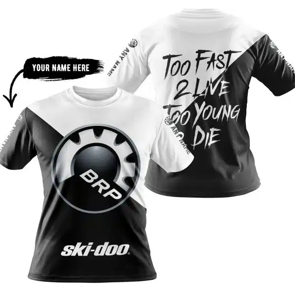 Too Fast To Live Too Young To Die - 3d All Over Printed - Ski Doo - Image 3