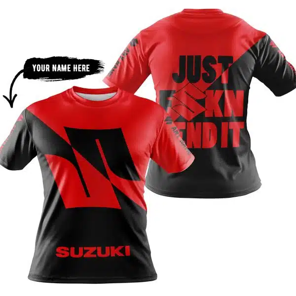 Just Fkcn Send It - 3d All Over Printed - Suzuki - Red - Image 3