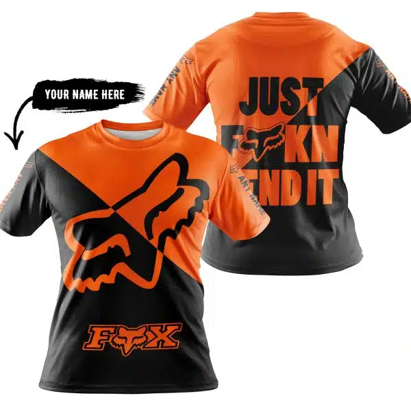 Just Fkcn Send It - 3d All Over Printed - Fox Racing - Orange - Image 3