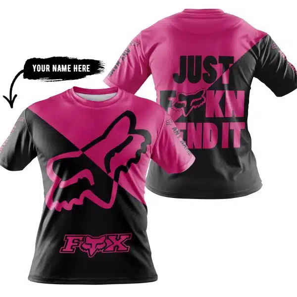 Just Fkcn Send It - 3d All Over Printed - Fox Racing - Pink 1 - Image 3