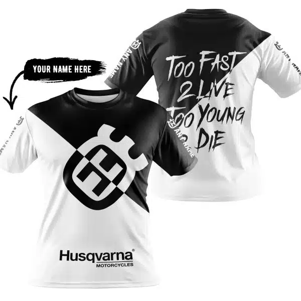 Too Fast To Live Too Young To Die - 3d All Over Printed - Husqvarna Black - Image 3