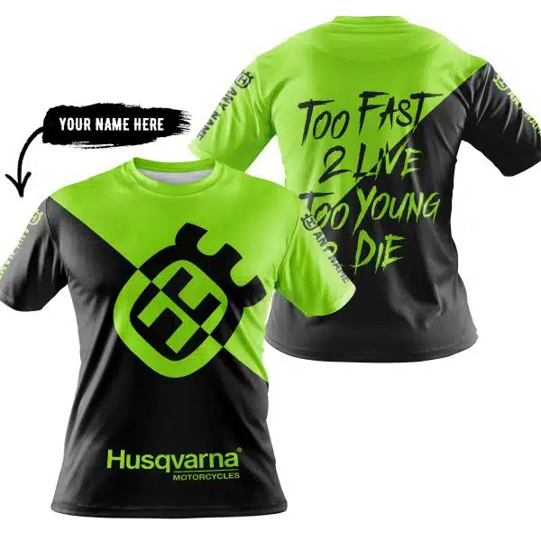 Too Fast To Live Too Young To Die - 3d All Over Printed - Husqvarna Green 1 - Image 3