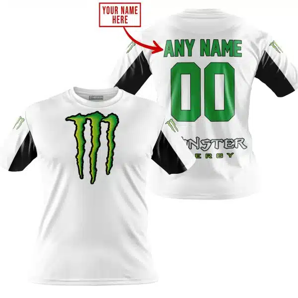 Custom Name Racing - Limited Edition - Monster - White V2 - Image 3