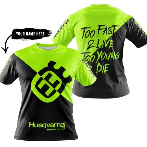 Too Fast To Live Too Young To Die - 3d All Over Printed - Husqvarna Neon - Image 3