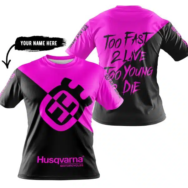 Too Fast To Live Too Young To Die - 3d All Over Printed - Husqvarna Pink - Image 3