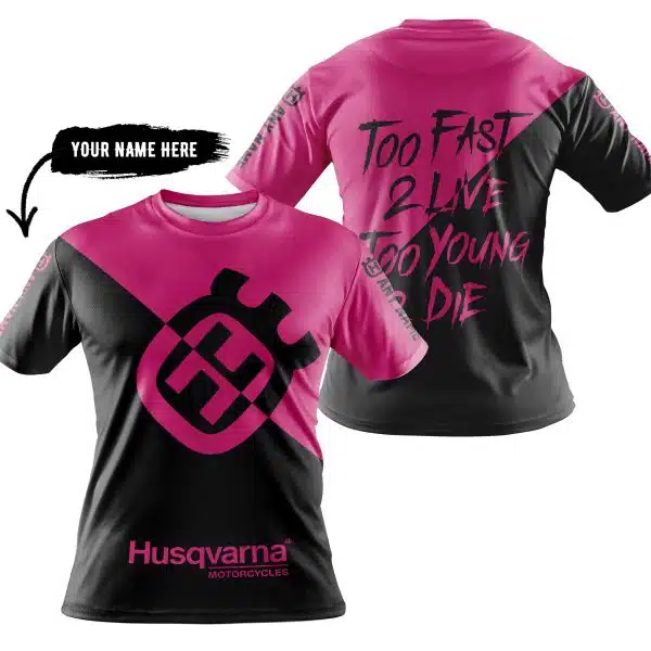Too Fast To Live Too Young To Die - 3d All Over Printed - Husqvarna Pink 1 - Image 3