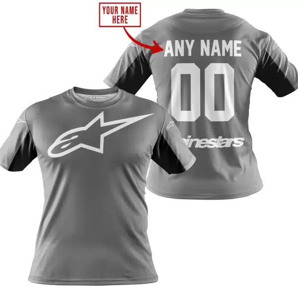 Custom Name Racing - Limited Edition - Alpinestars - Grey V2 - Image 4