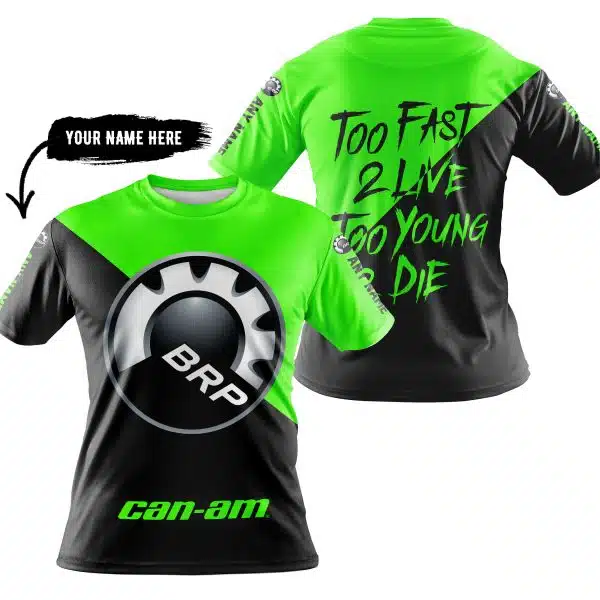 Too Fast To Live Too Young To Die - 3d All Over Printed - Can Am Green - Image 3
