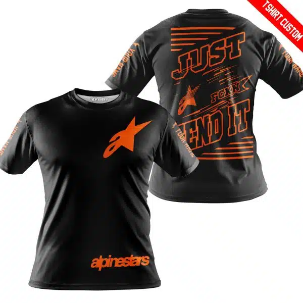 Premium Just Fckn Gonna Send It - Custom Name - Alpinestars - Orange Black - Image 8