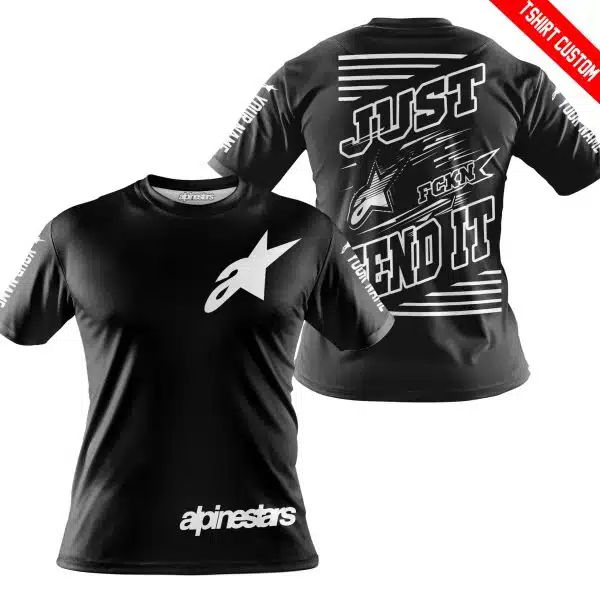 Premium Just Fckn Gonna Send It - Custom Name - Alpinestars - White Black - Image 8
