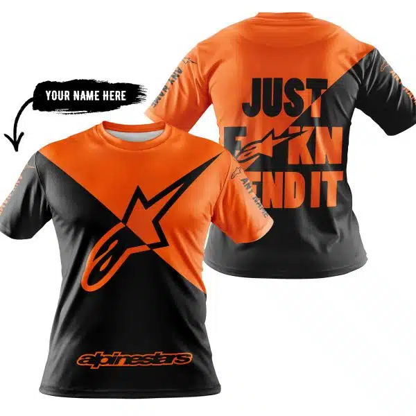 Just Fkcn Send It - 3d All Over Printed - Alpinestars Orange - Image 3