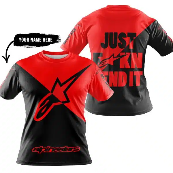 Just Fkcn Send It - 3d All Over Printed - Alpinestars Red - Image 3