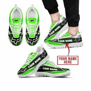 Premium Mx Sneakers - Custom Name - Fox Racing  - Green - White