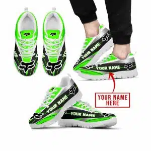 Premium Mx Sneakers - Custom Name - Fox Racing  - Green - White