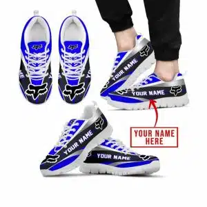 Premium Mx Sneakers - Custom Name - Fox Racing  - Blue - White