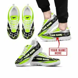 Premium Mx Sneakers - Custom Name - Fox Racing  - Neon - White
