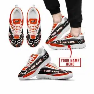 Premium Mx Sneakers - Custom Name - Fox Racing  - Orange - White
