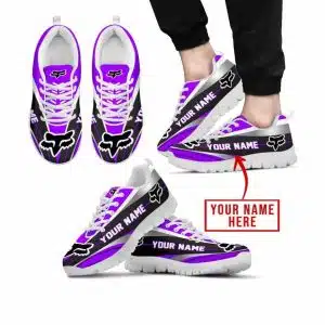 Premium Mx Sneakers - Custom Name - Fox Racing  - Purple - White