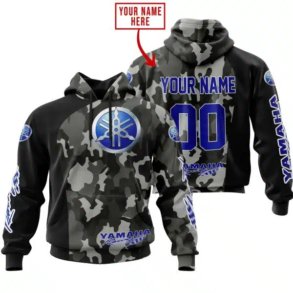Yamaha Blue Racing Camo | Custom Name Racing | Kid & Adult